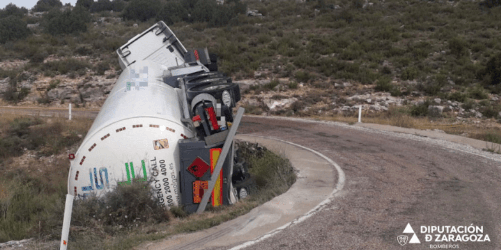 cisterna gas natural accidente carretera Jaraba Zaragoza