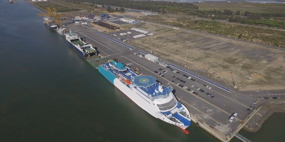La ampliación norte del muelle sur del puerto de Huelva impulsará el tráfico de contenedores.