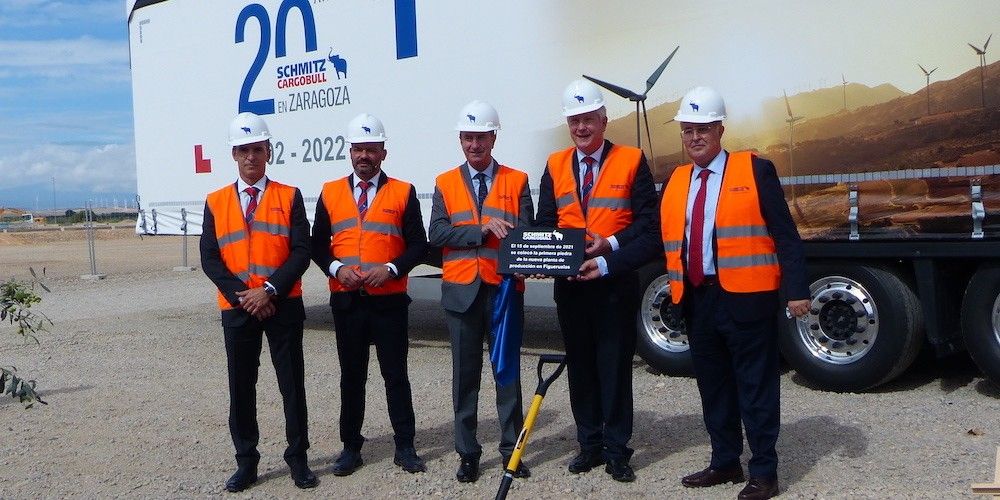 primera piedra de la nueva planta de SWchmitz Cargobull en Zaragoza
