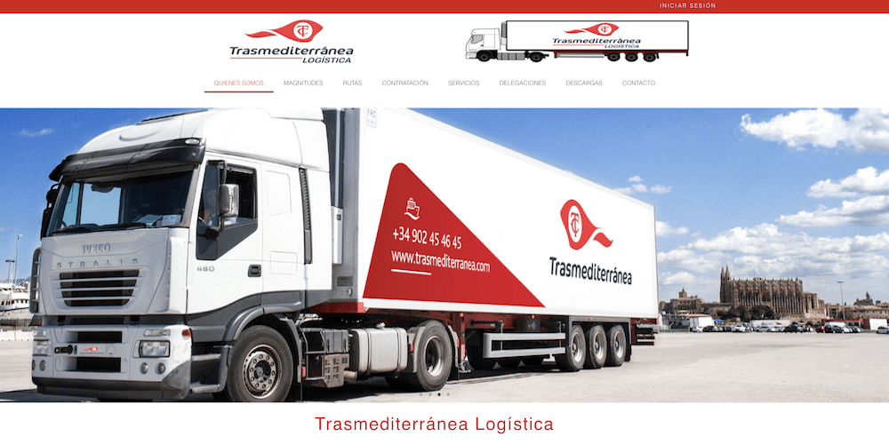 Web de Trasmediterranea Logistica