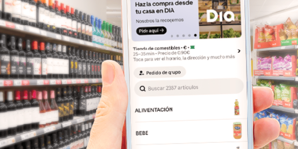 App Uber Eats compra online DIA