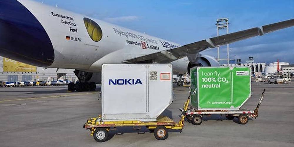 vuelo libre de emisiones saf Nokia Lufthansa
