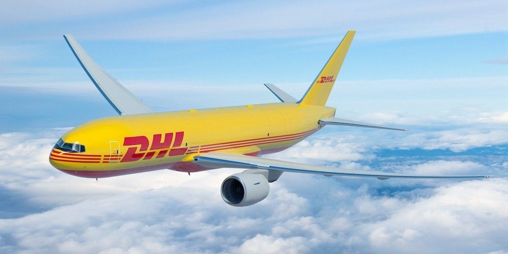 Avion de DHL logo Avion de DHL logo