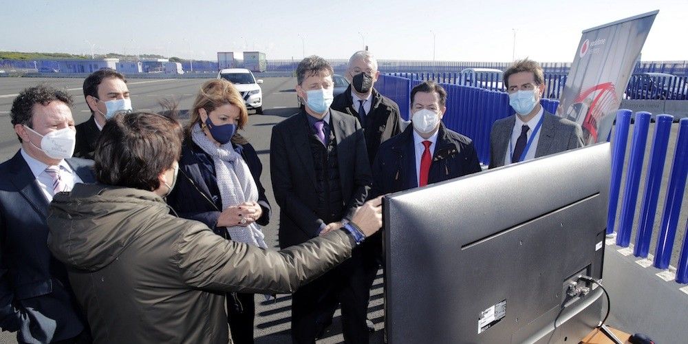 Visita del director general Telecomunicaciones puerto de Huelva