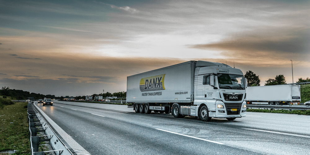 camion danx carretera dinamarca