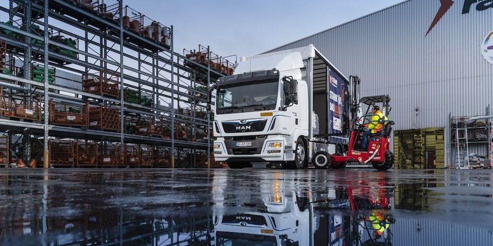 MAN eTGM camon electrico construccion