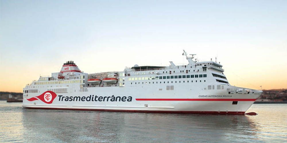 Ferry ciudad autonoma Melilla Trasmediterranea