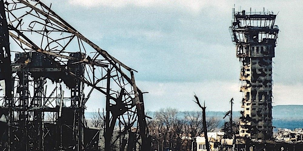 ruinas del aeropuerto de Donetsk