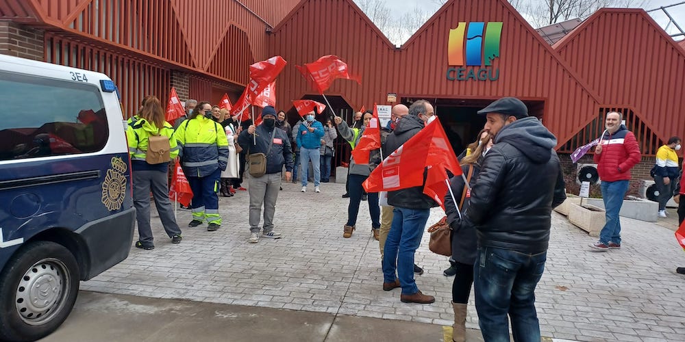 protesta sindical logistica guadalajara marzo 2022
