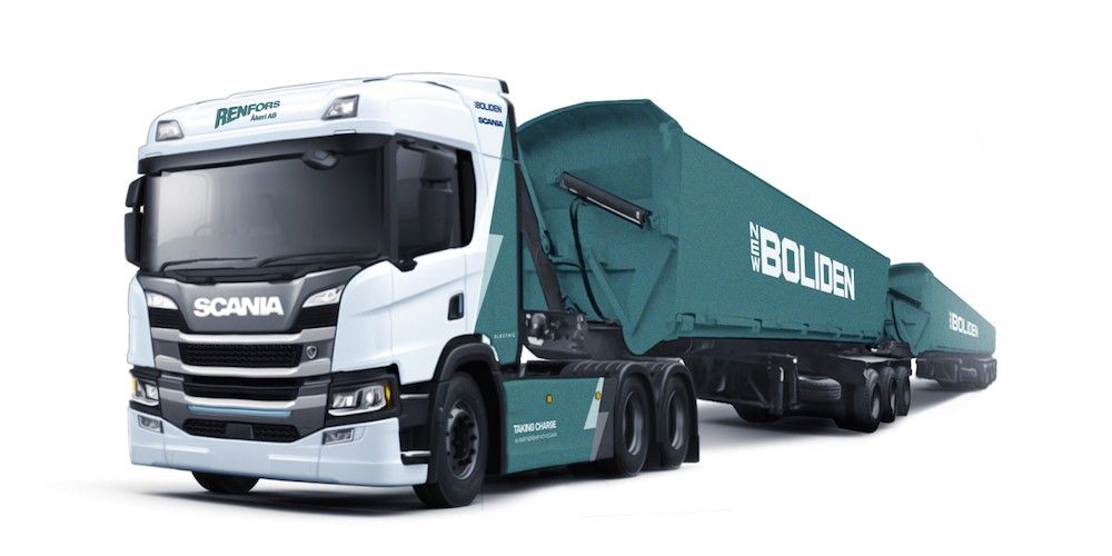 Camion electrico de Scania para Boliden Camion electrico de Scania para Boliden