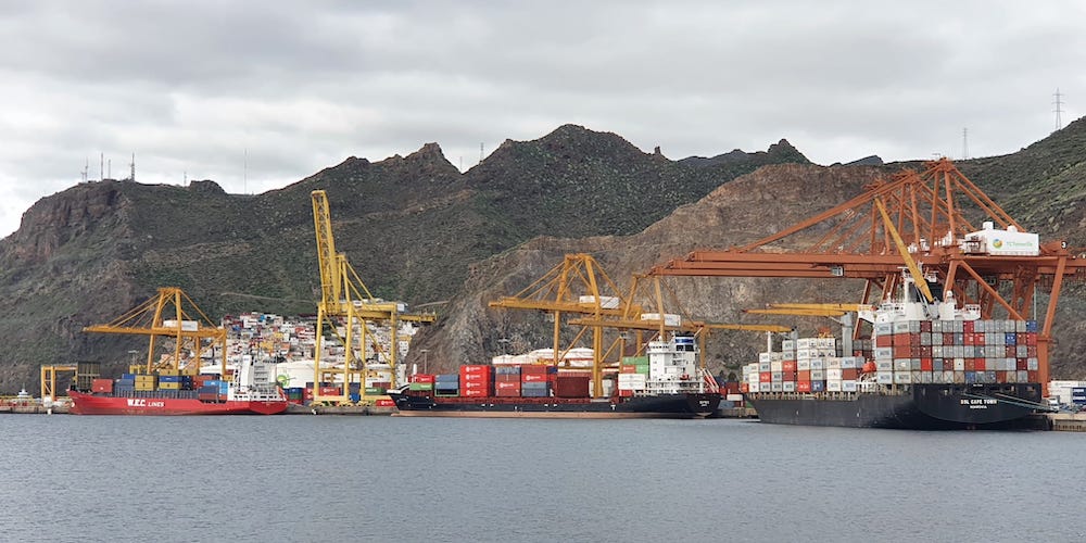 actividad portacontenedores puerto de Tenerife