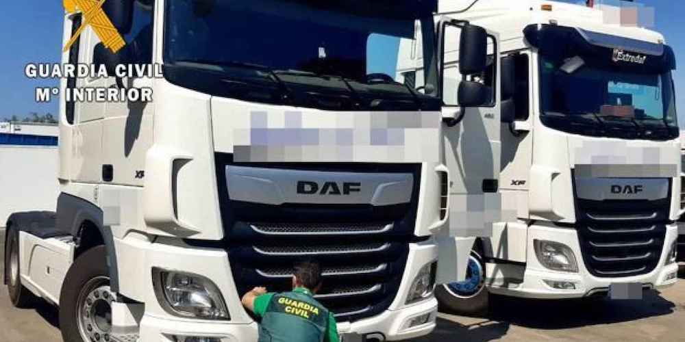 falsificar placas matricula camiones Guardia Civil