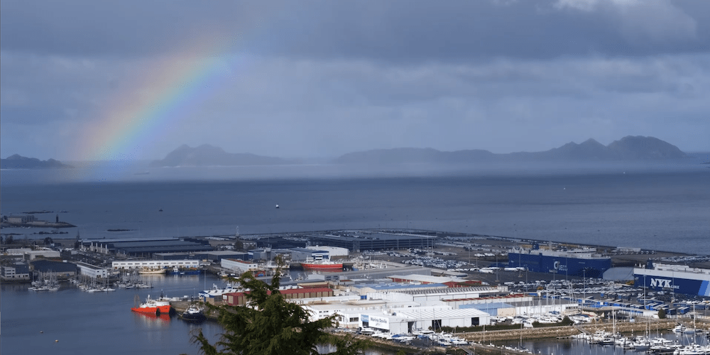 puerto vigo panoramica arco iris