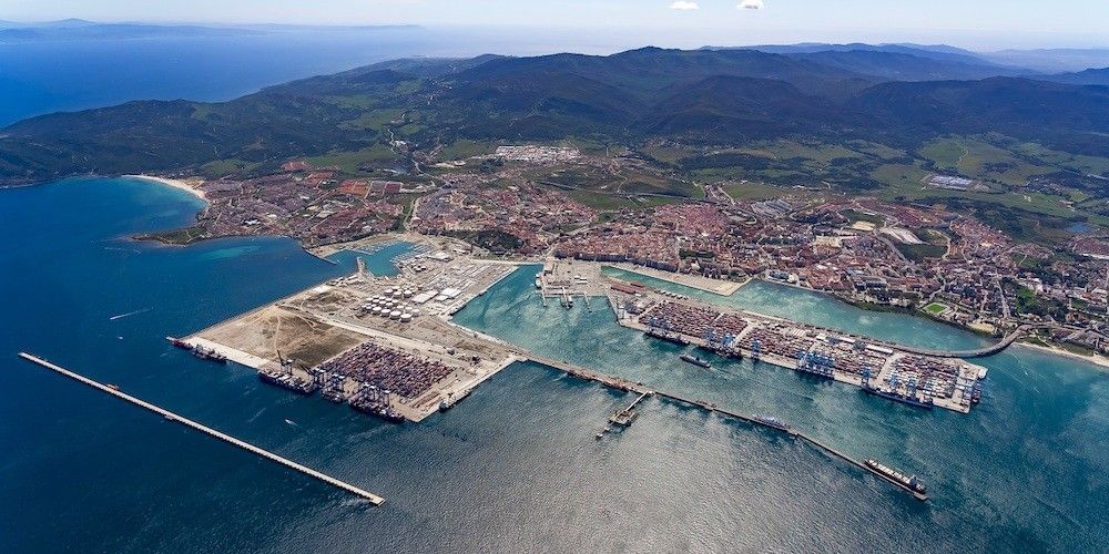 puerto Algeciras vista general aerea