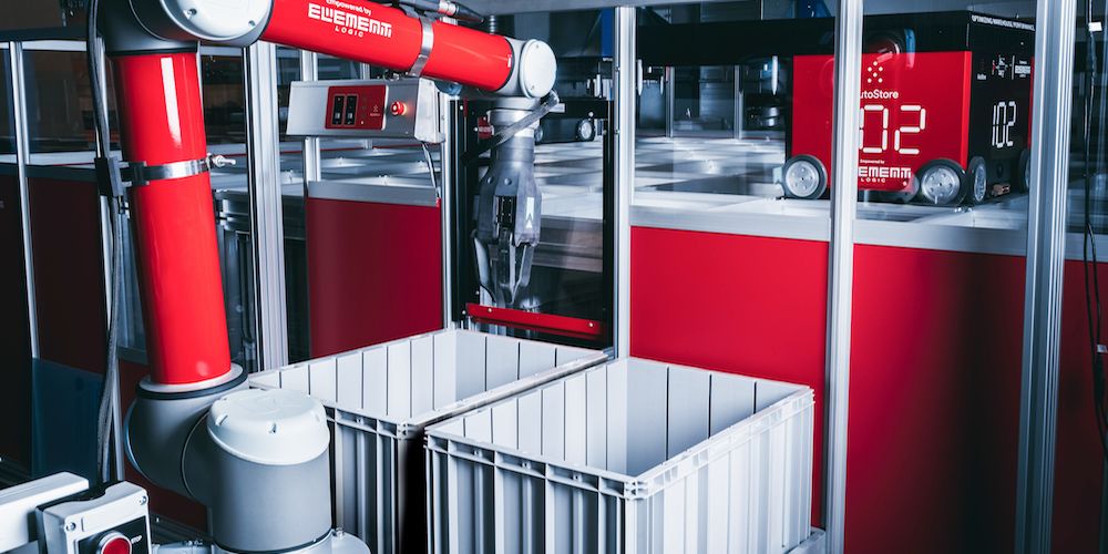 Element Logic robot de picking unitario integrado con AutoStore