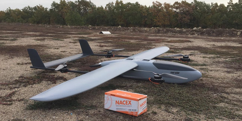 Dron PriorityDrone paquete Nacex