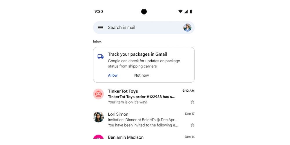 seguimiento paquetes gmail