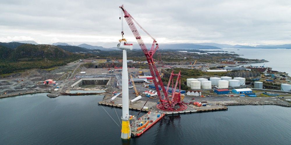 colocacion del molino de viento offshore mas grande del mundo