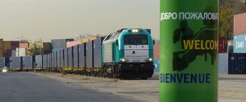 Llega a Madrid el tren procedente de China tras recorrer 13.000 km Llega a Madrid el tren procedente de China tras recorrer 13.000 km