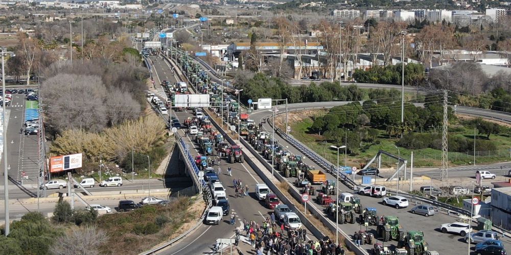 Dron puerto Tarragona protesta agricultores