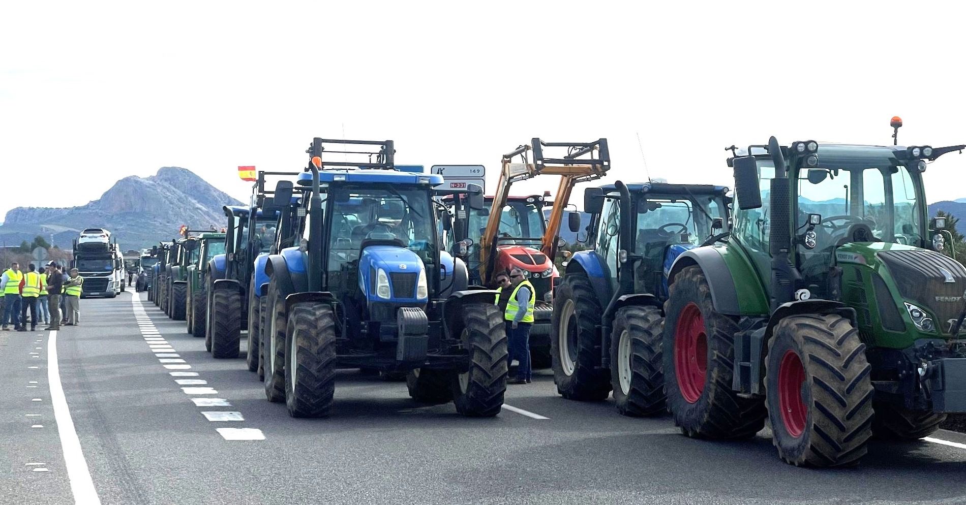 bloqueo carretera tractores protestas agricolas