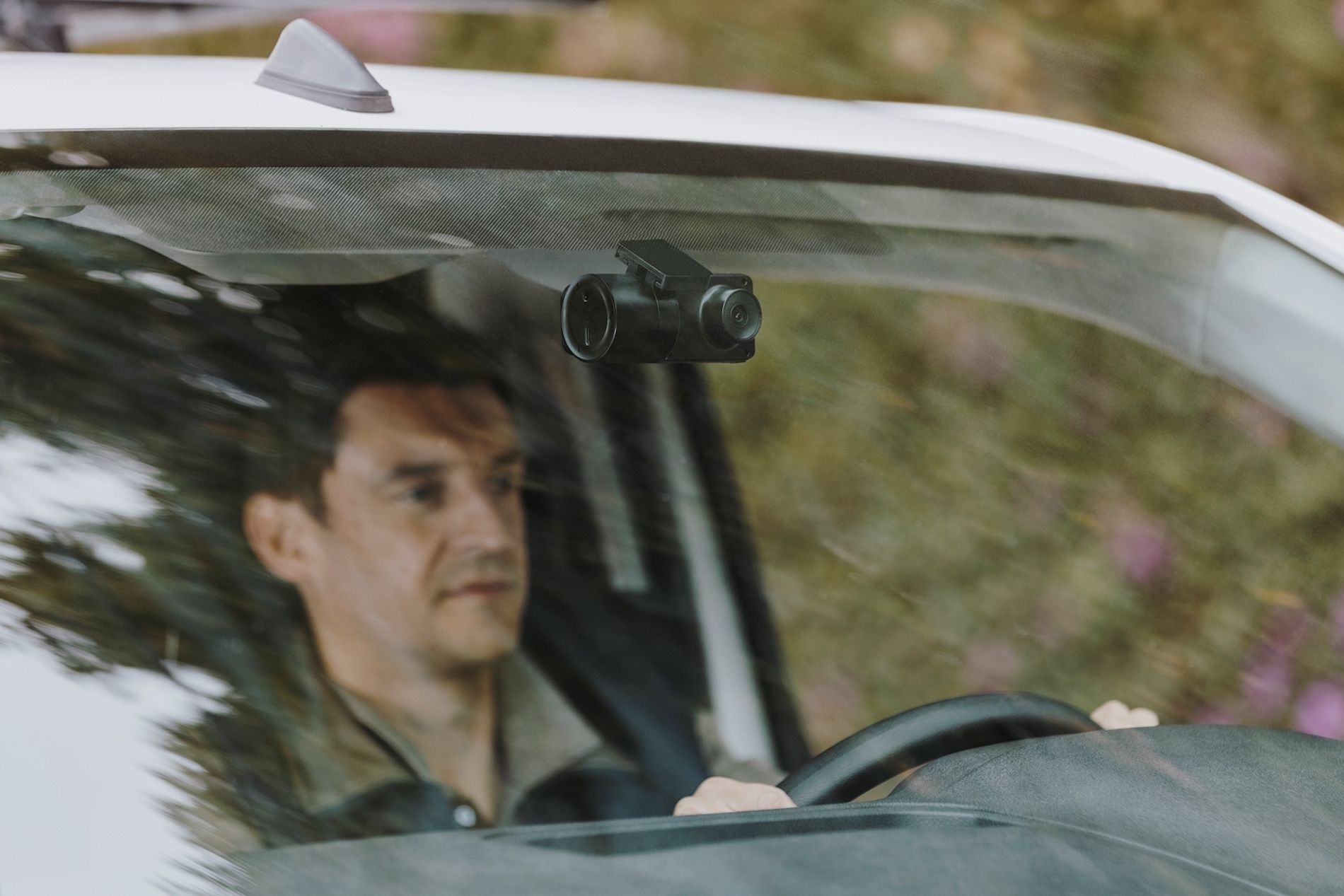 conductor furgoneta camara retrovisor