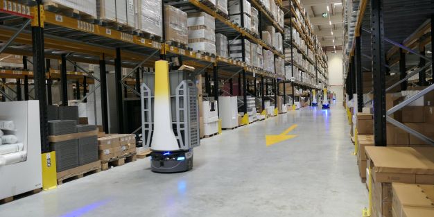 robots almacen DHL para Ikea