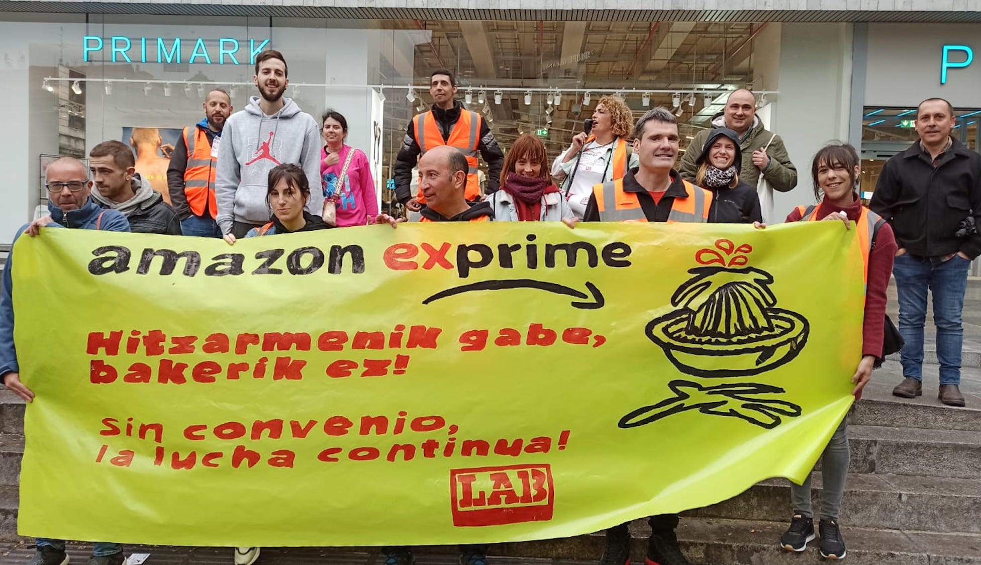 manifestacion trabajadores amazon vizcaya