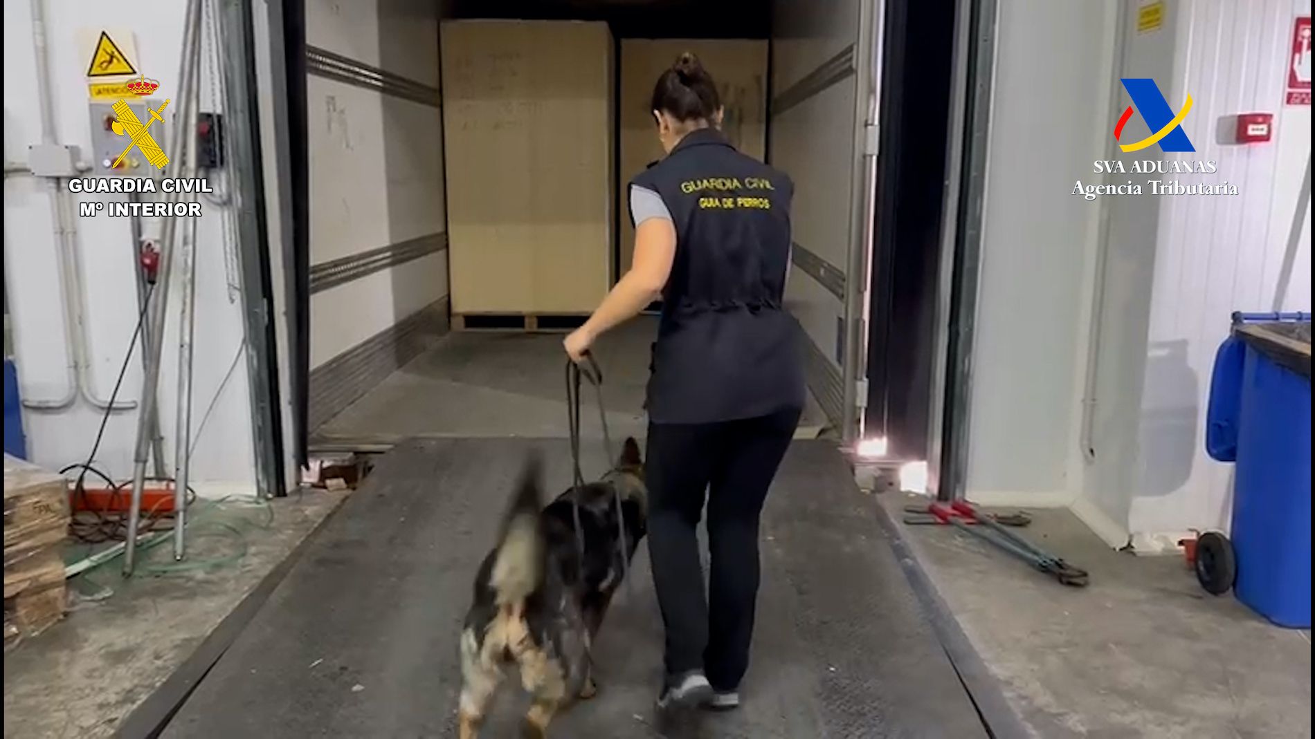 perro guardia civil inspeccion roro camion puerto algeciras