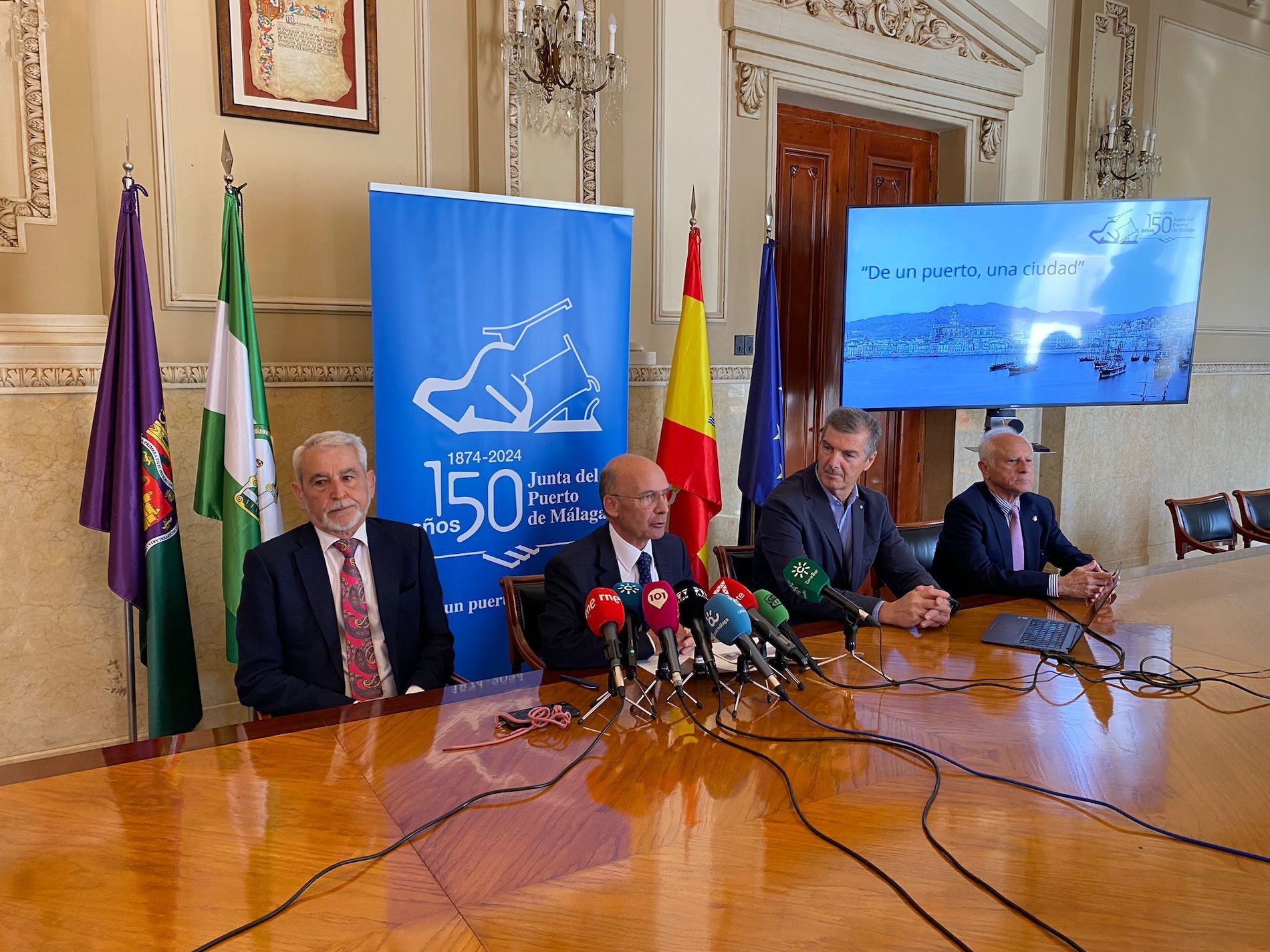 presentacion del 150 aniversario del puerto de Malaga