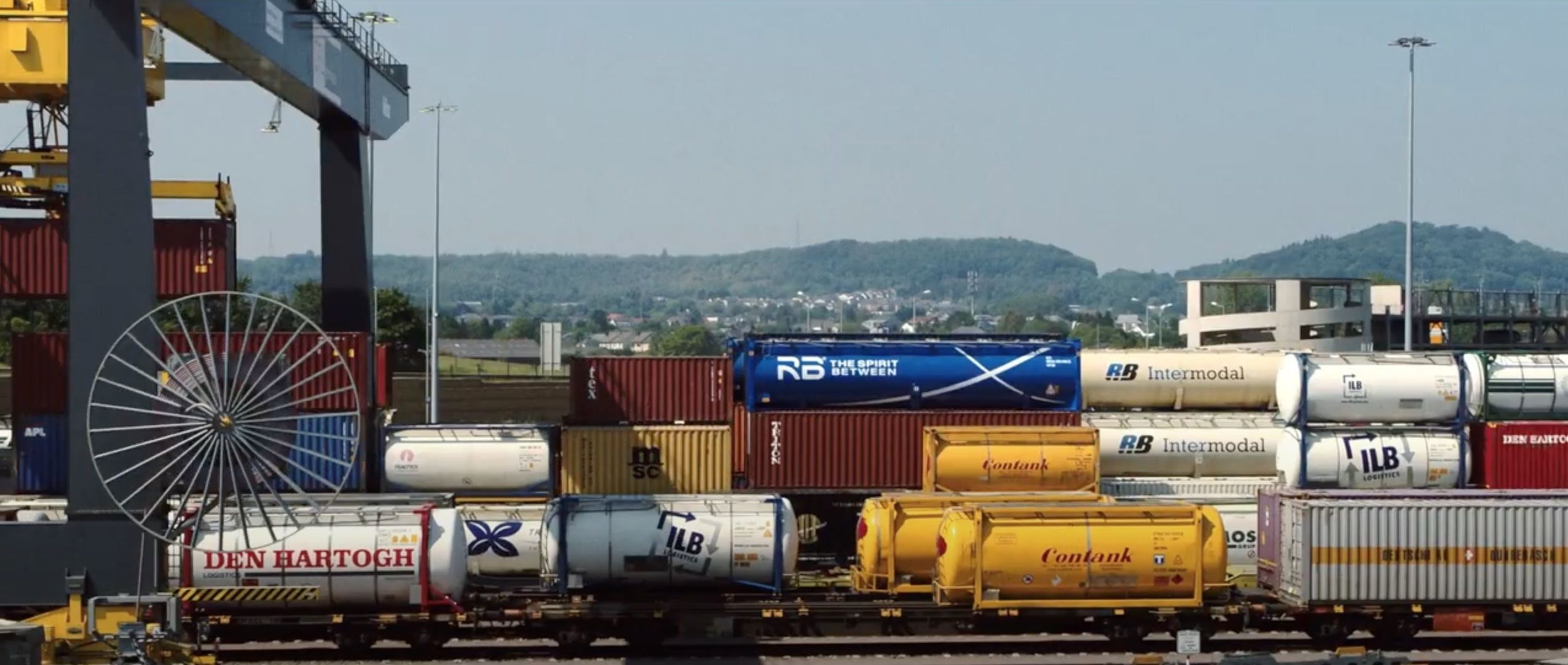 ferrocarril terminal intermodal puente grua vagones Contank ferrocarril terminal intermodal puente grua vagones Contank