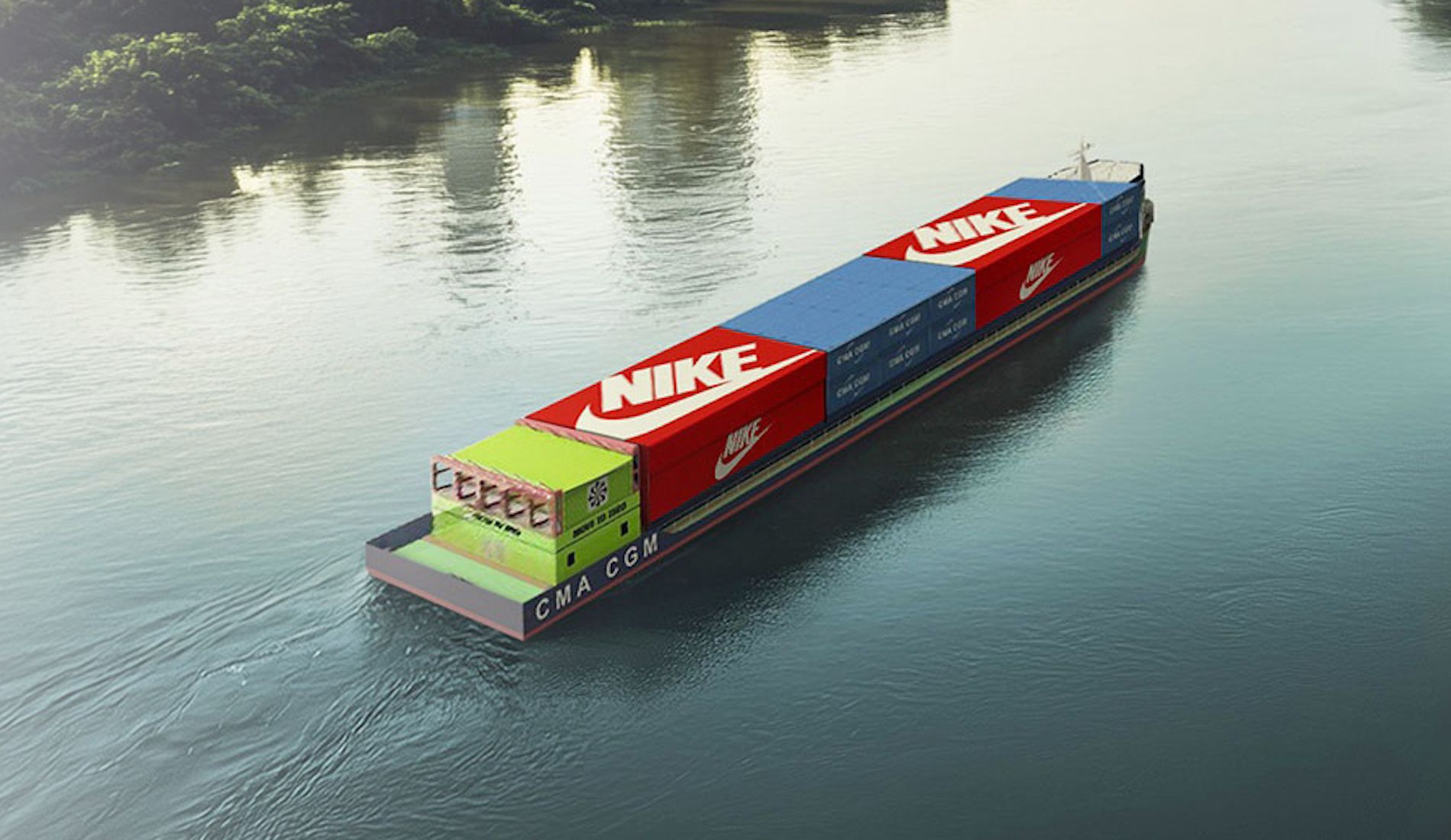 barcaza electrica CMA CGM Nike Vietnam