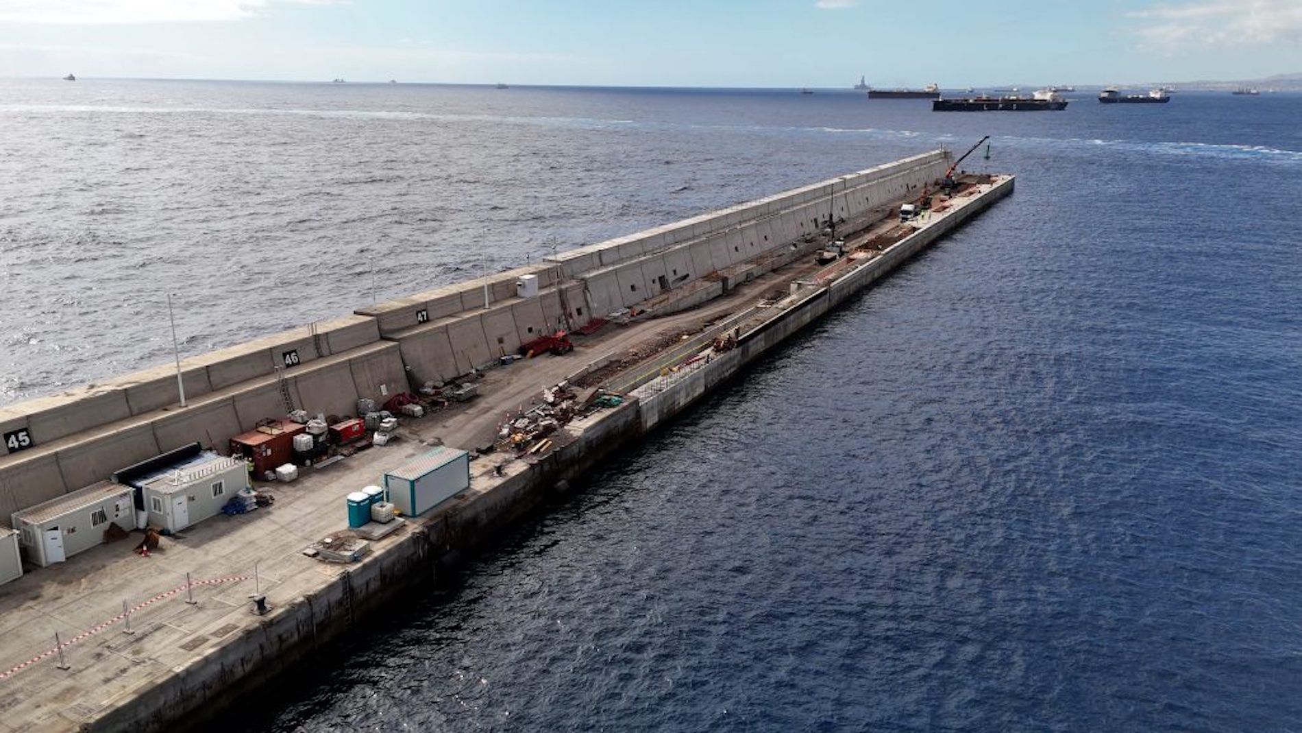 obras dique la esfinge puerto las palmas