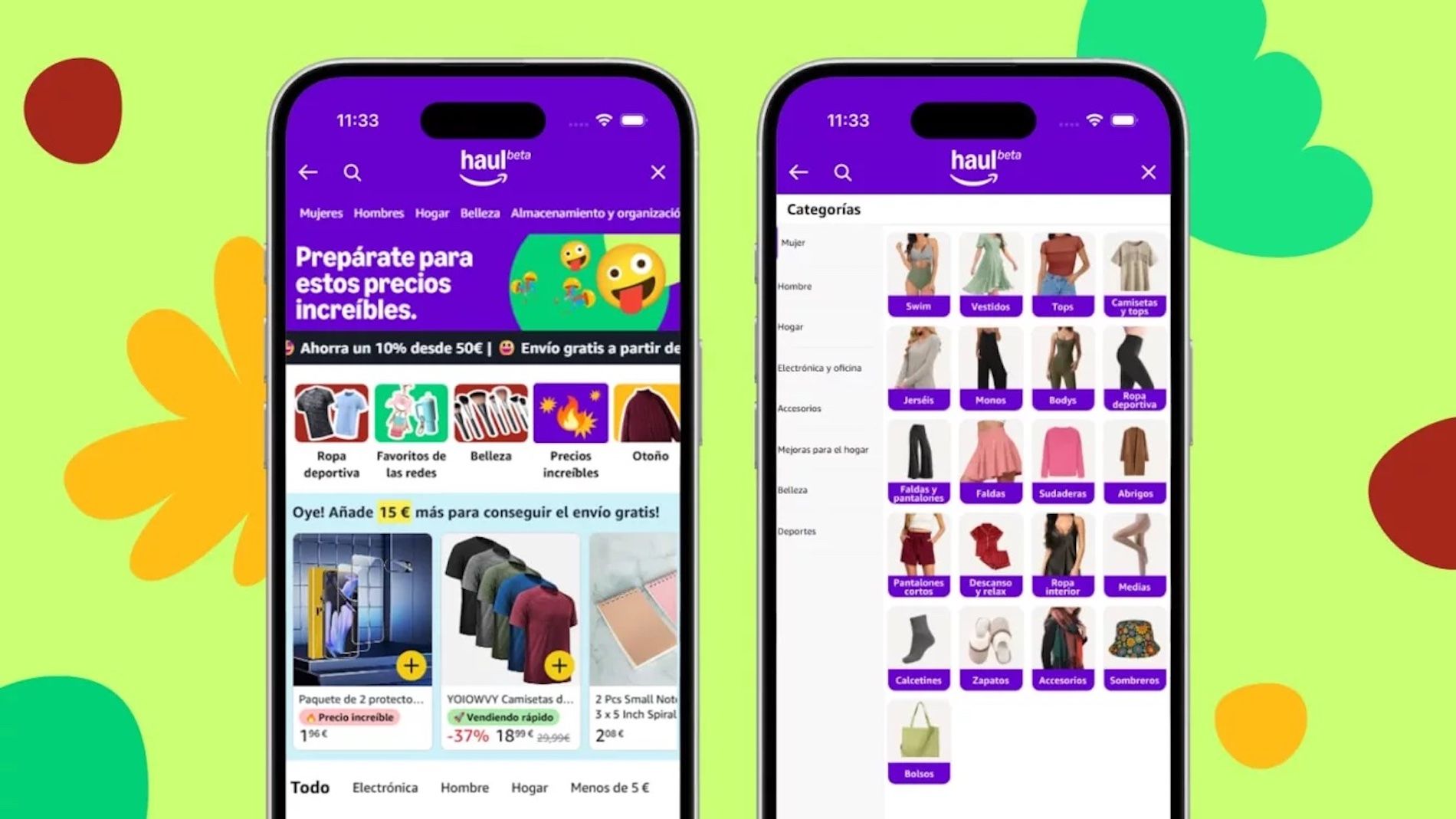 Amazon Haul está disponible en versión web y móvil.