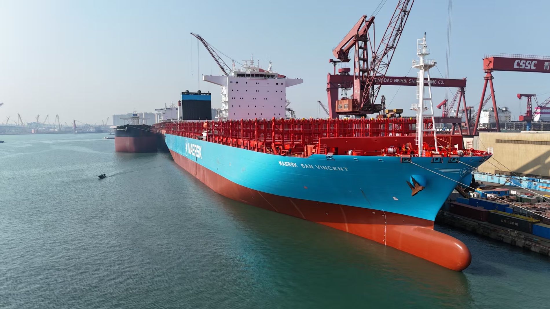 portacontenedores maersk san vincent  en astillero
