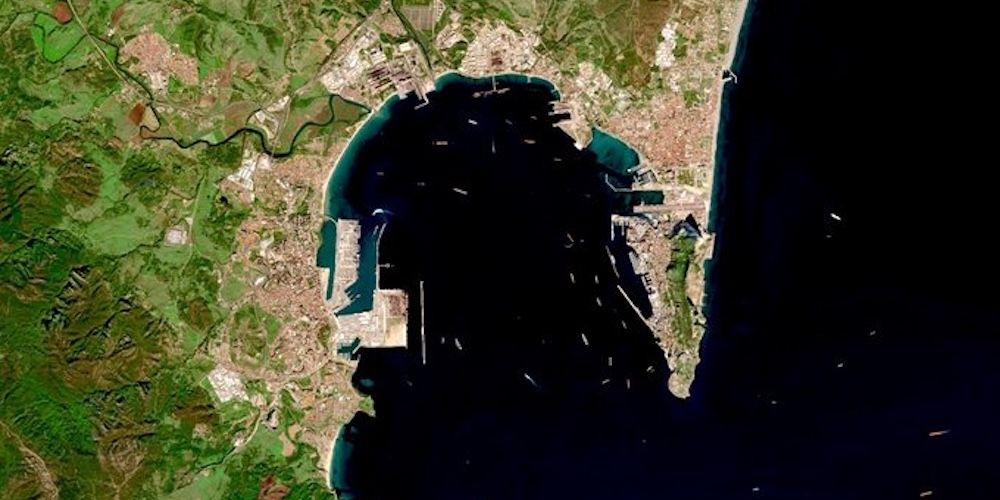 Trafico en el puerto de Algeciras. Imagen Copernicus
