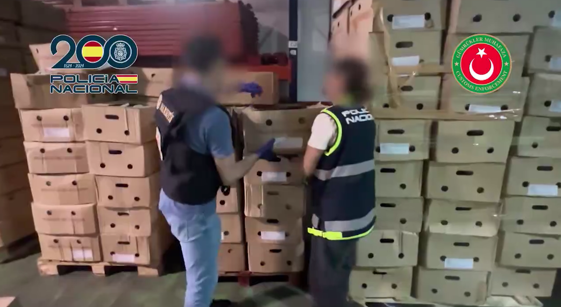 operacion droga policia contenedores turquia octubre 2025