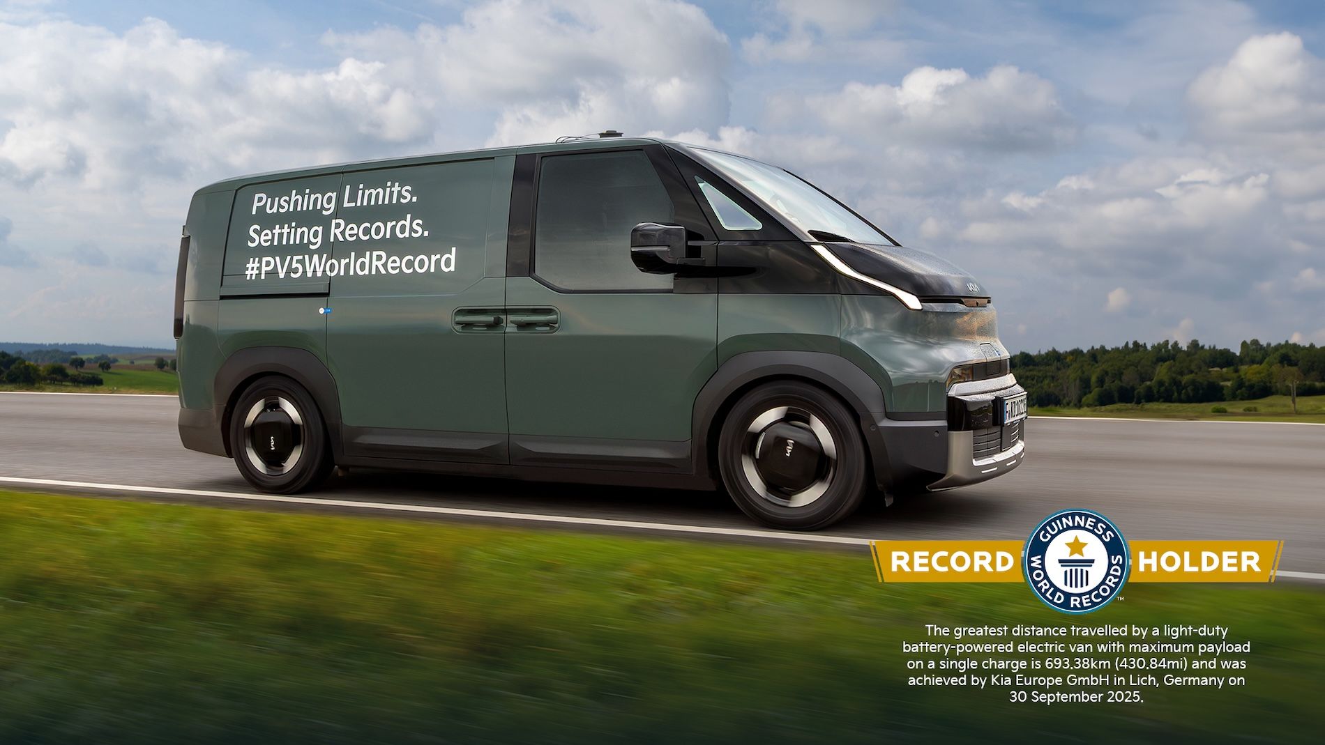 Kia PV5 Cargo record Guinness