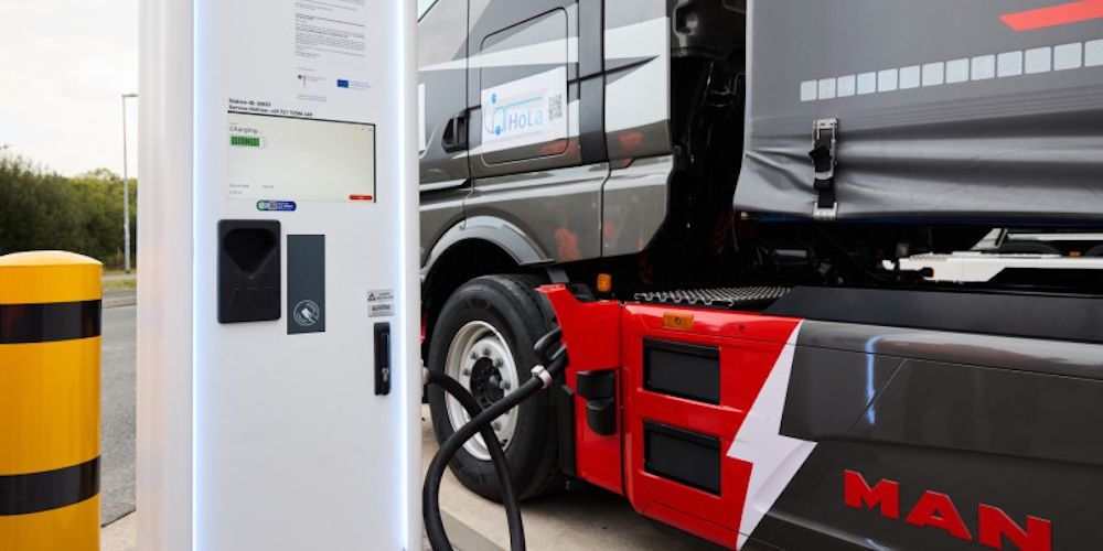 recarga camion MAN electrico