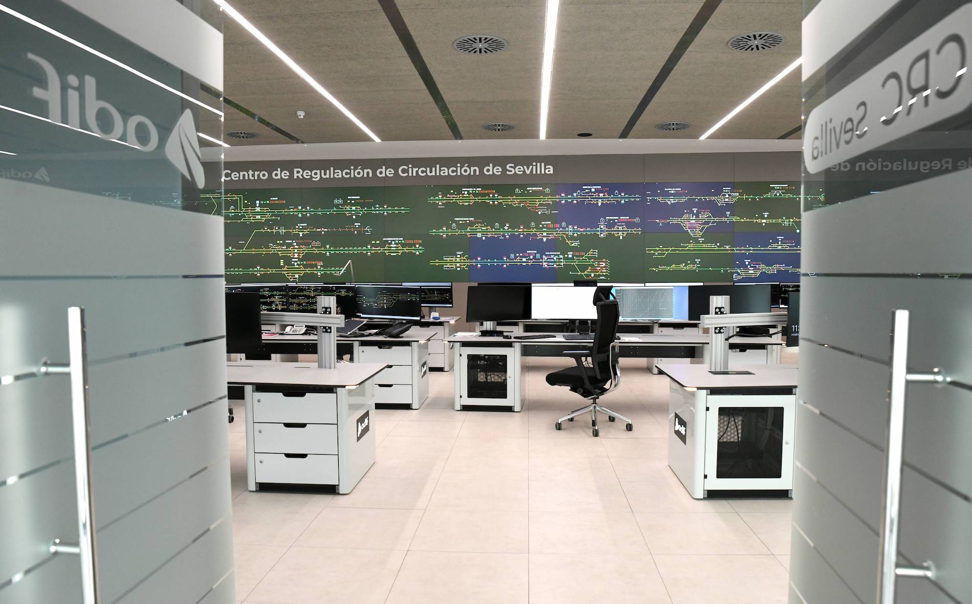 El nuevo Control de Tráfico Centralizado integrará el control del ámbito sur de la red ferroviaria convencional, que suma un total de 1.406 kilómetros.