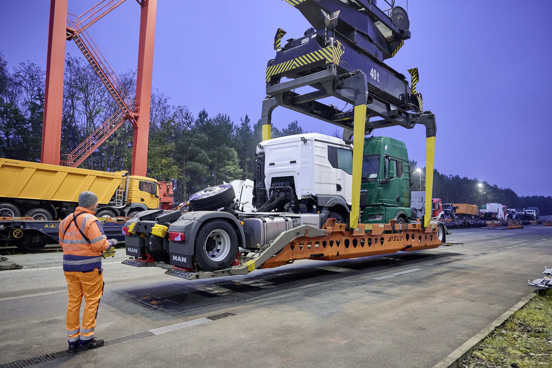 transporte intermodal totalmente electrico MAN transporte intermodal totalmente electrico MAN