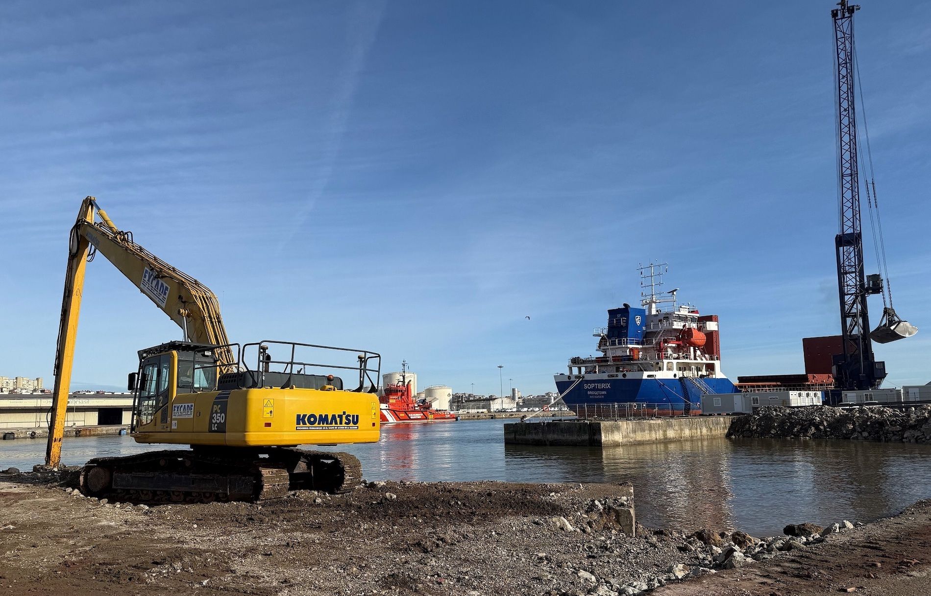 Obras muelle Raos 6 puerto Santander