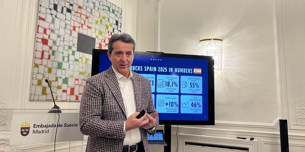 El director general de Volvo Trucks en España Giovanni Bruno, ha agradecido al transporte español por la confianza demostrada en la marca un año más.