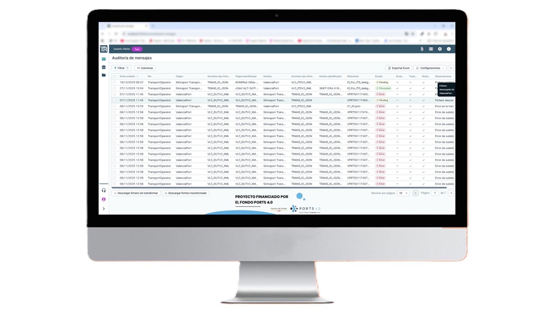 plataforma Translate Infoport