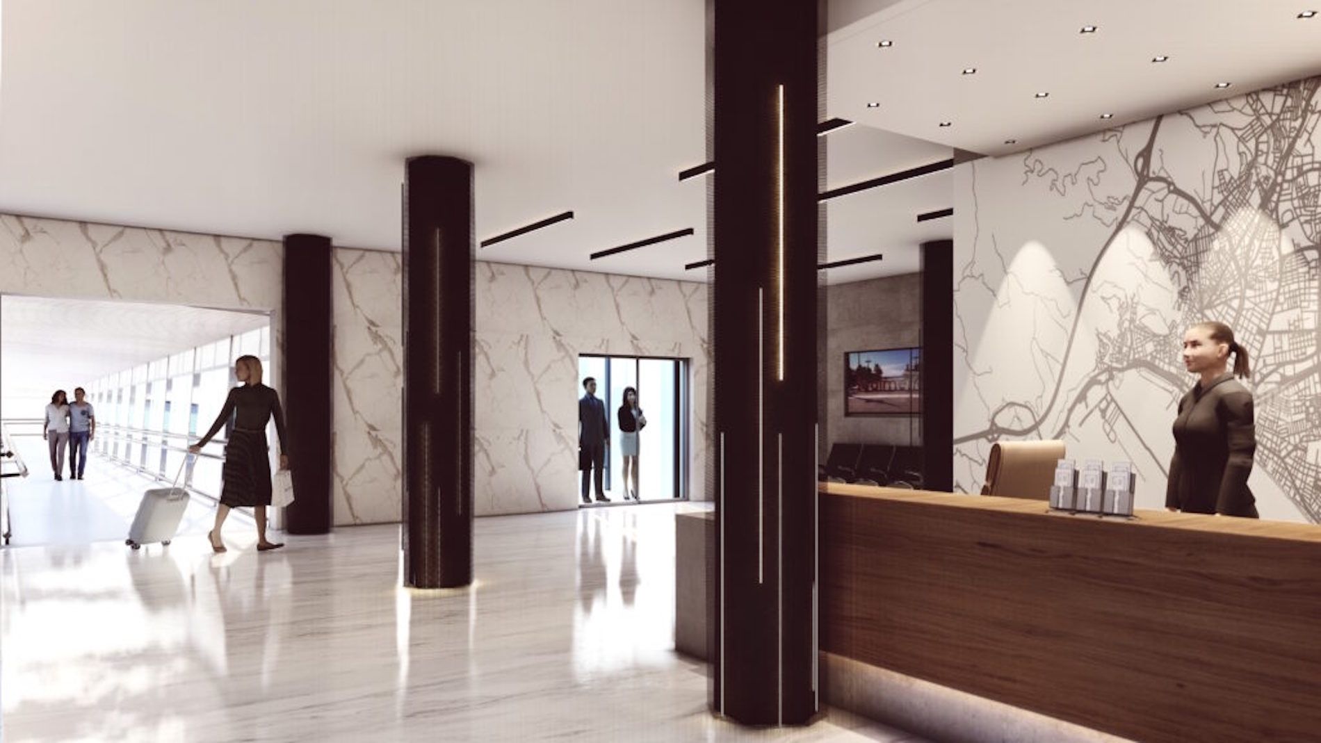 render espacio cruceros estacion maritima puerto Almeria