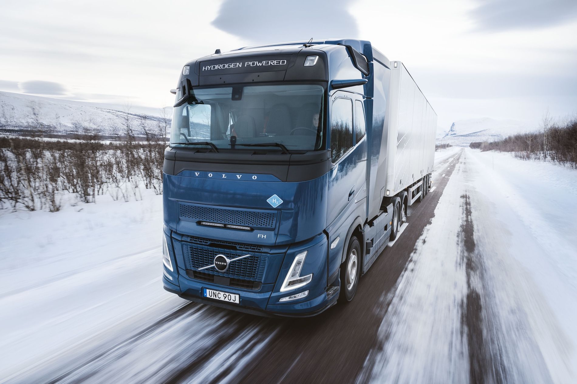 Volvo Trucks camion hidrogeno nieve Volvo Trucks camion hidrogeno nieve