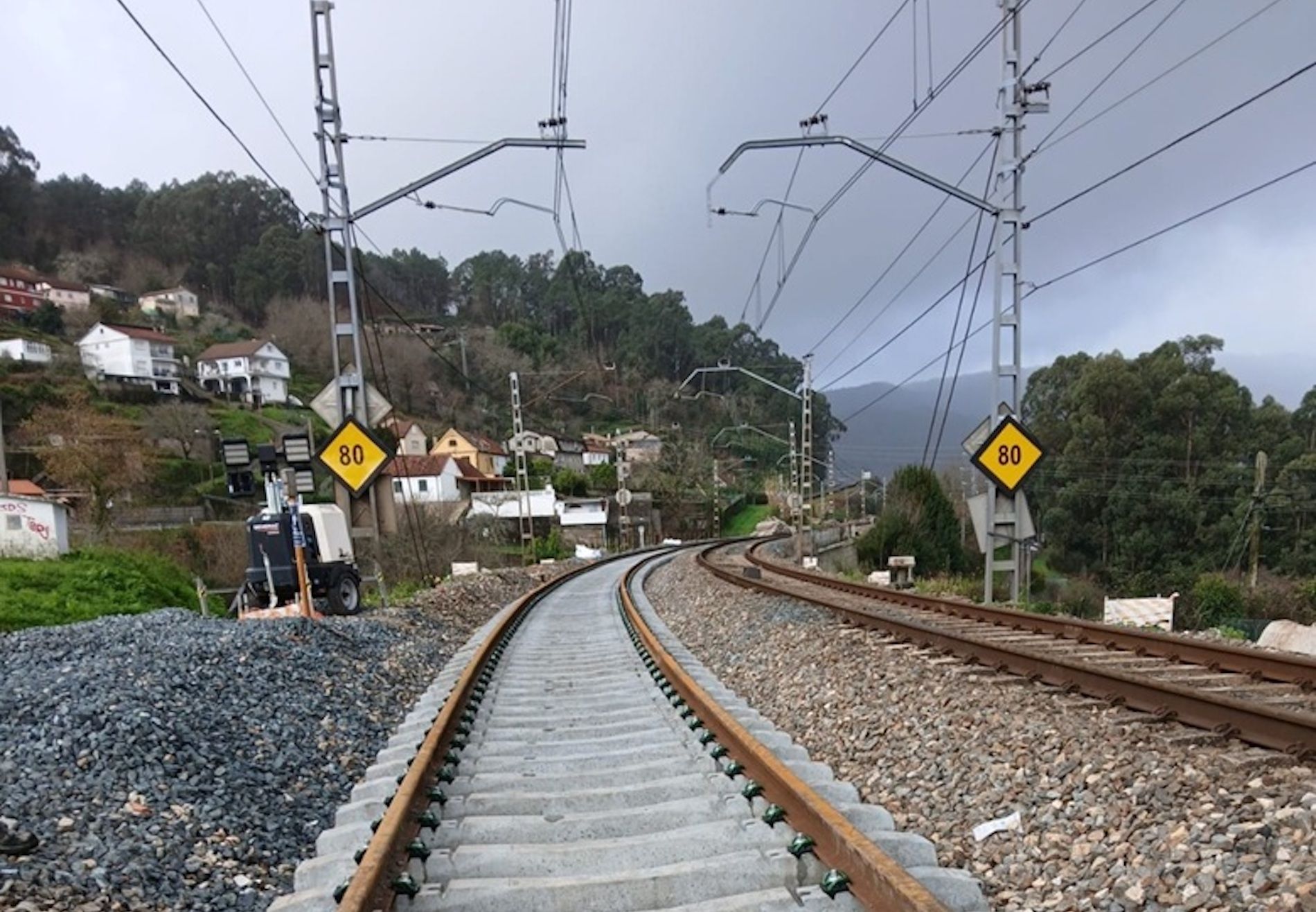 Adif linea mino galicia vigo orense