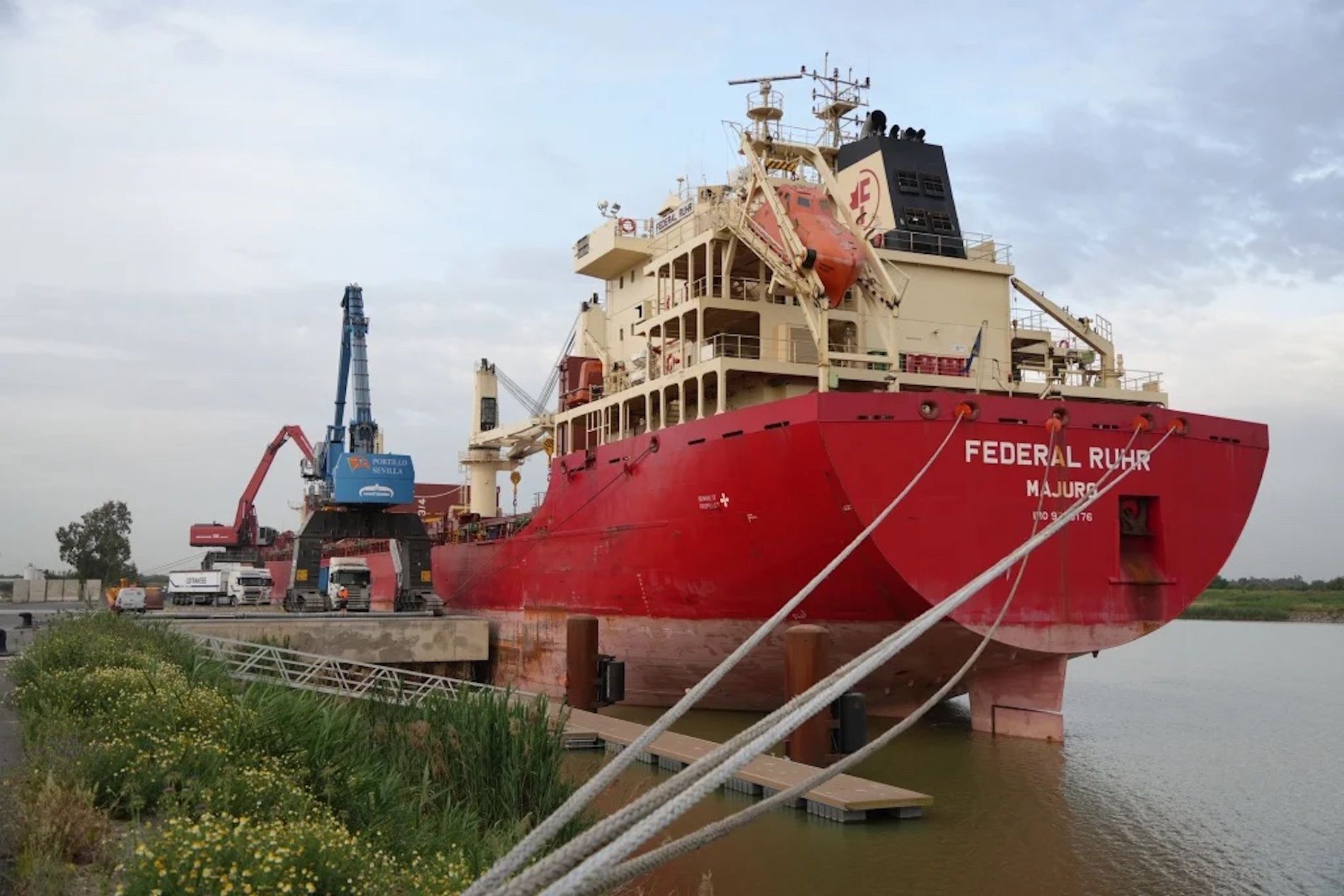 El granelero 'Federal Ruhr' tiene 199 metros de eslora.