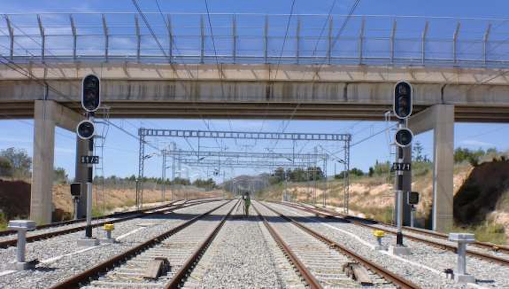 Vias ferrovarril Corredor Mediterraneo Castellon Vinaroz Boella
