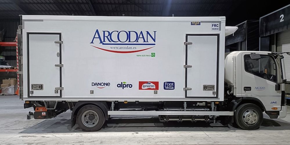 Arcodan camion JAC para Danone